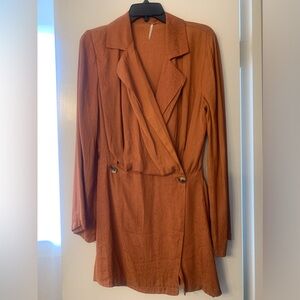 Free people orange snake python dress